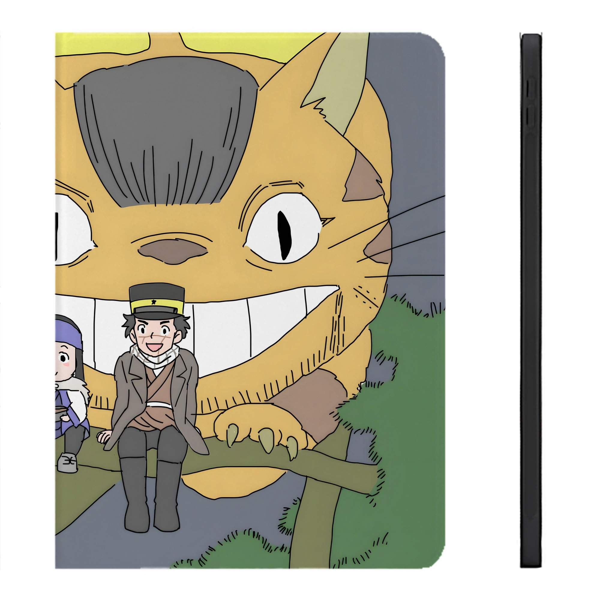 （画像用） となりのトトロ 草壁メイ 草壁サツキ My Neighbor Totoro Satsuki Kusakabe Mei Kusakabe IPadケース ペンホルダー付き ブックスタイルデザイン